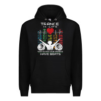 Black trance music retro vintage dj gift t shirt Premium Hoodie - linhVisuals