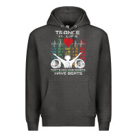 Charcoal Heather trance music retro vintage dj gift t shirt Premium Hoodie - linhVisuals