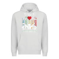 Dove Grey trance music retro vintage dj gift t shirt Premium Hoodie - linhVisuals
