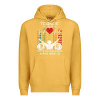 Mustard trance music retro vintage dj gift t shirt Premium Hoodie - linhVisuals