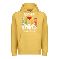 Antique Gold trance music retro vintage dj gift t shirt Premium Hoodie - linhVisuals