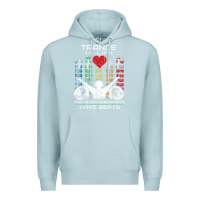 Blue Mist trance music retro vintage dj gift t shirt Premium Hoodie - linhVisuals
