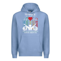Colony Blue trance music retro vintage dj gift t shirt Premium Hoodie - linhVisuals