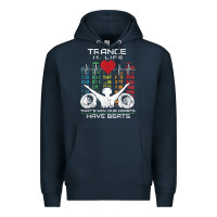 Navy trance music retro vintage dj gift t shirt Premium Hoodie - linhVisuals