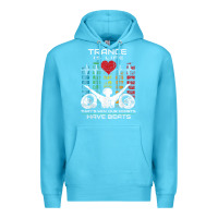 Ocean Blue trance music retro vintage dj gift t shirt Premium Hoodie - linhVisuals