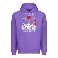 Purple trance music retro vintage dj gift t shirt Premium Hoodie - linhVisuals