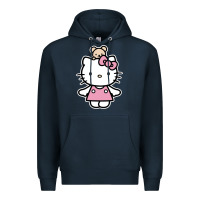 Navy kitty Premium Hoodie - linhVisuals