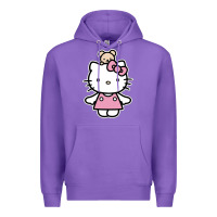 Purple kitty Premium Hoodie - linhVisuals