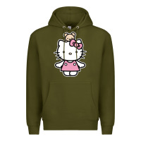 Army Green kitty Premium Hoodie - linhVisuals