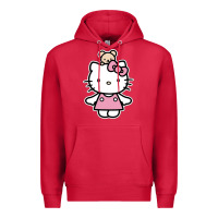 Cardinal kitty Premium Hoodie - linhVisuals
