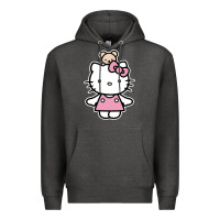 Charcoal Heather kitty Premium Hoodie - linhVisuals