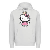 Dove Grey kitty Premium Hoodie - linhVisuals