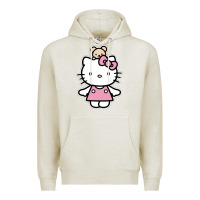 Oatmeal Heather kitty Premium Hoodie - linhVisuals