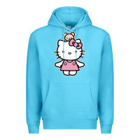 Ocean Blue kitty Premium Hoodie - linhVisuals
