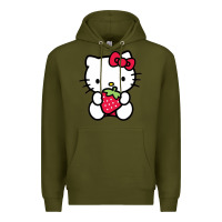 Army Green kitty Premium Hoodie - linhVisuals