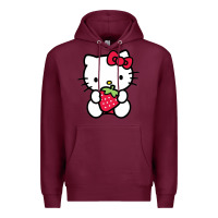 Burgundy kitty Premium Hoodie - linhVisuals