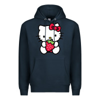 Navy kitty Premium Hoodie - linhVisuals
