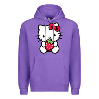 Purple kitty Premium Hoodie - linhVisuals