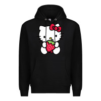 Black kitty Premium Hoodie - linhVisuals