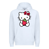 White kitty Premium Hoodie - linhVisuals