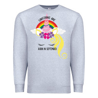 Heather Grey Unicorns Are Born in September Premium Sweatshirt - Bettercallsaul