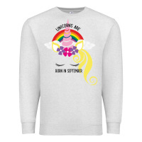 Oatmeal Heather Unicorns Are Born in September Premium Sweatshirt - Bettercallsaul
