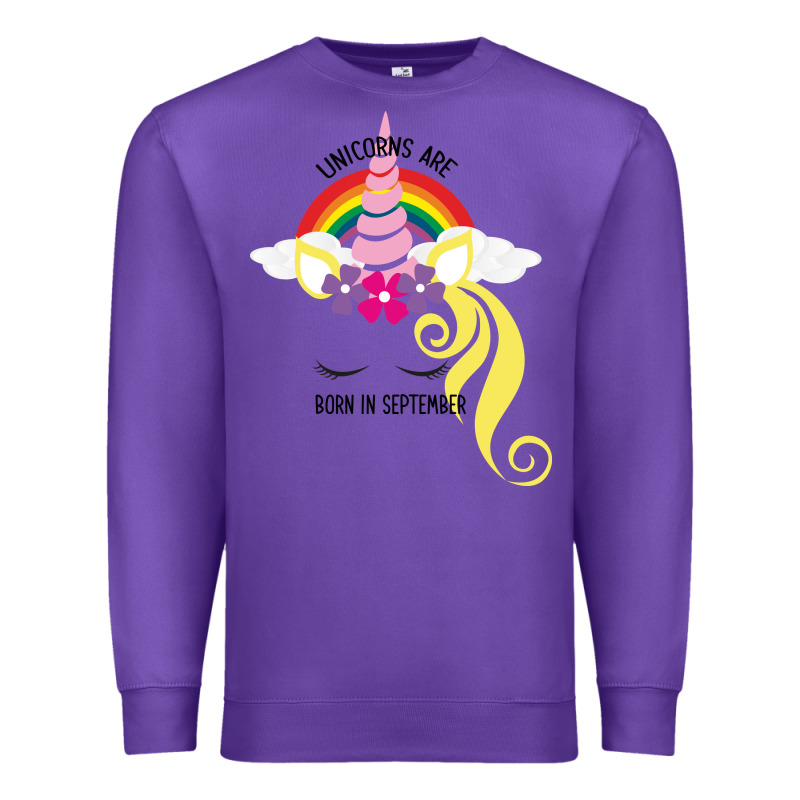 Unicorns Are Born In September Premium Sweatshirt by Bettercallsaul | Teevron