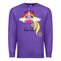 Purple Unicorns Are Born in September Premium Sweatshirt - Bettercallsaul