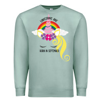 Seafoam Unicorns Are Born in September Premium Sweatshirt - Bettercallsaul