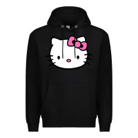 Black kitty Premium Hoodie - linhVisuals