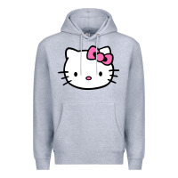Heather Grey kitty Premium Hoodie - linhVisuals