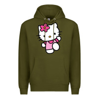 Army Green kitty Premium Hoodie - linhVisuals