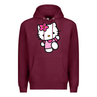 Burgundy kitty Premium Hoodie - linhVisuals