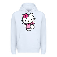 White kitty Premium Hoodie - linhVisuals