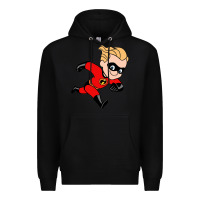 Black incredibles Premium Hoodie - linhVisuals