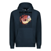 Navy giant gourami fish 80's monster fish keeper tropical fish t shirt Premium Hoodie - linhVisuals