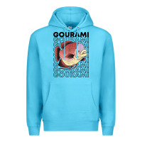 Ocean Blue giant gourami fish 80's monster fish keeper tropical fish t shirt Premium Hoodie - linhVisuals