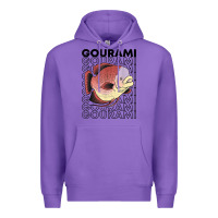 Purple giant gourami fish 80's monster fish keeper tropical fish t shirt Premium Hoodie - linhVisuals