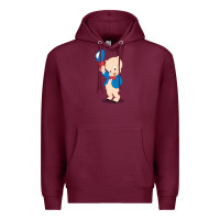 Burgundy porky pig Premium Hoodie - linhVisuals