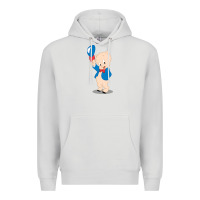 Dove Grey porky pig Premium Hoodie - linhVisuals