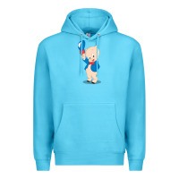 Ocean Blue porky pig Premium Hoodie - linhVisuals