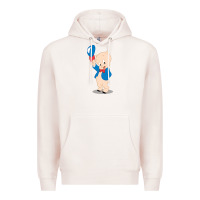 Pale Pink porky pig Premium Hoodie - linhVisuals