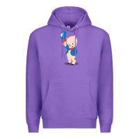 Purple porky pig Premium Hoodie - linhVisuals
