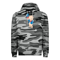 Slate Camo porky pig Premium Hoodie - linhVisuals