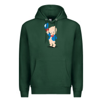 Sports Green porky pig Premium Hoodie - linhVisuals
