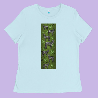 Zebra Ladies Tee Designed By Lillyallendesigns