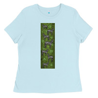 Baby Blue zebra Ladies Tee - LillyAllenDesigns