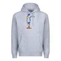 Heather Grey road runner Premium Hoodie - linhVisuals