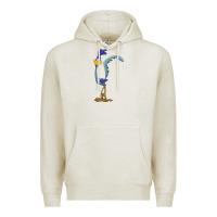 Oatmeal Heather road runner Premium Hoodie - linhVisuals