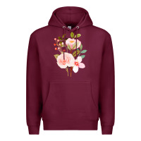Burgundy Bouquet Floral Premium Hoodie - linhVisuals